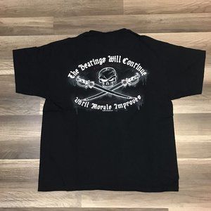 Y2K Disneyland Resort Captain Punishment Pirate Graphic Black T-Shirt Sz 2XL